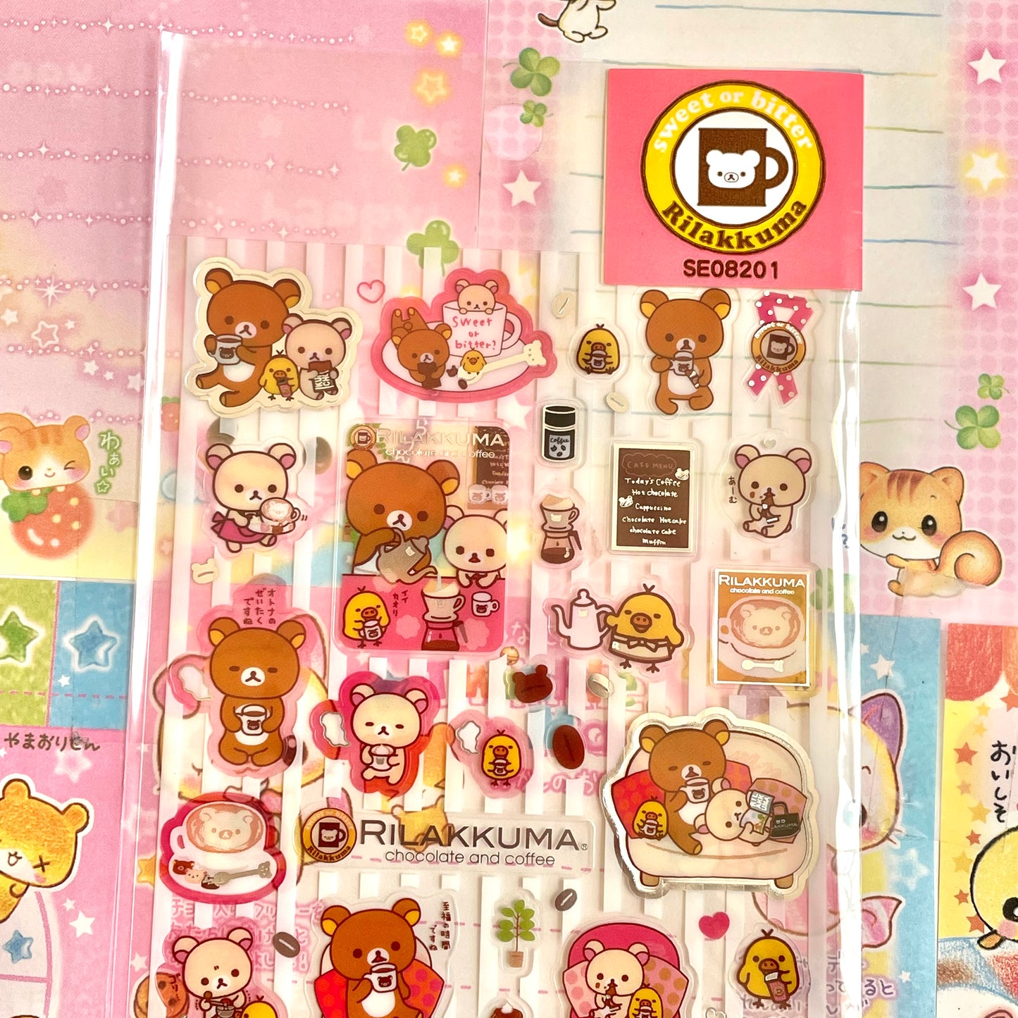 Rilakkuma Cafe Clear Sticker Sheet