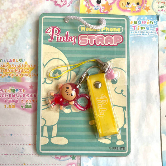 Pinky Monkey Clear Mobile Strap